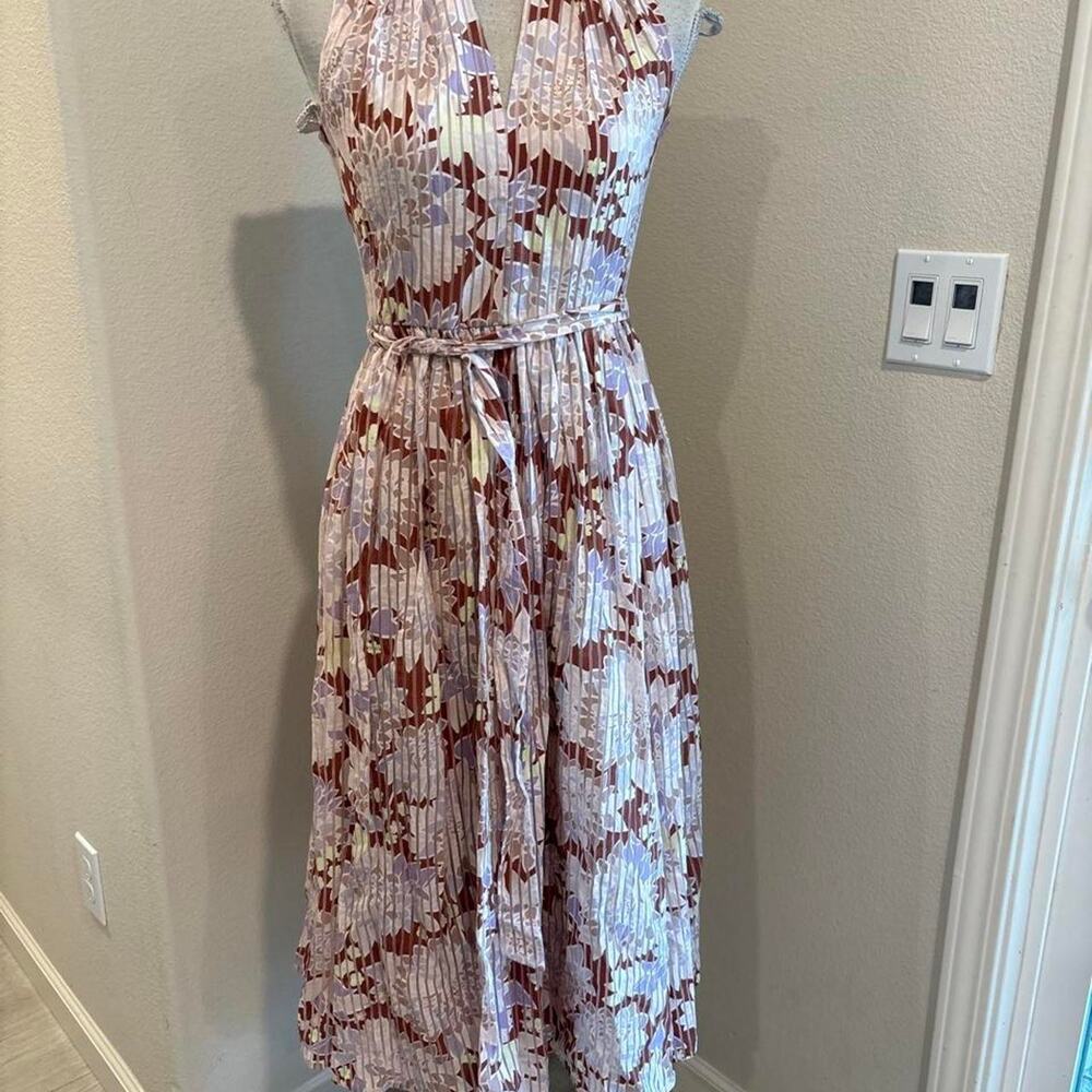 Kate Spade Dahlia bloom burnout sleeveless midi dress. Size 00.
